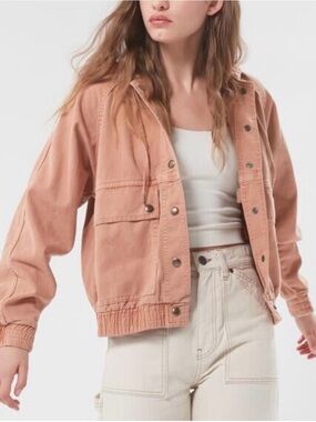 Urban Outfitters Peach-Pink Washed Jean Jacket